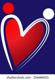 heart shape and people icon