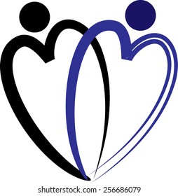 heart shape and people icon