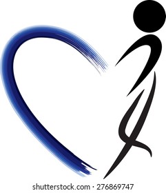 heart shape with people icon