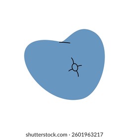 Heart shape pillow. Orthopedic pillow. Vector illustration.