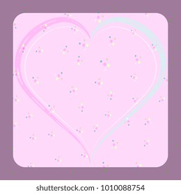 Heart shape pink color concept valentine background.
