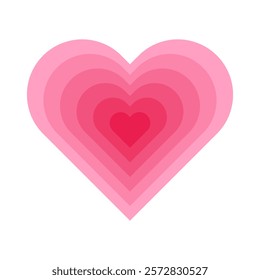 Heart Shape. Pink gradient hearts. Vector Eps 10