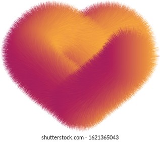 The heart shape is pinkish yellow hair, suitable for the festival of love.