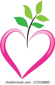 heart shape and plant 