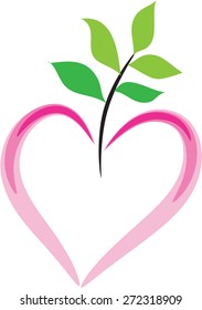 heart shape and plant 