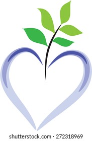 heart shape and plant 