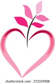 heart shape and plant 