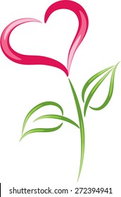heart shape with plant