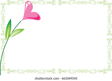 heart shape plant with card