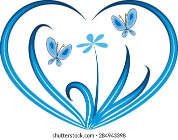 heart shape plant with flower icon