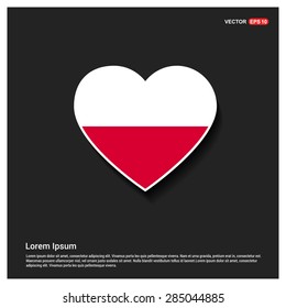 Heart Shape Poland Flag