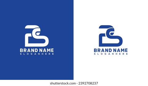 Diseño del logotipo de la forma del corazón de la letra PS, logotipo de la marca del icono PS Diseño logotipo de monograma Letra moderna diseño del logotipo PS.
