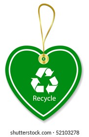 Heart Shape Recycling Tag