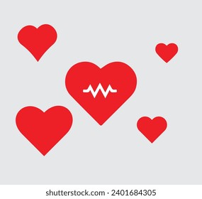 heart shape red color icon