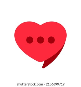 Heart shape red speech illustration