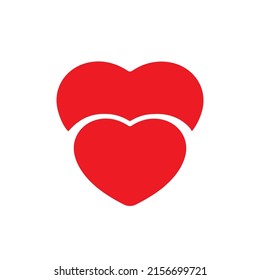 Ilustración de voz roja de forma cardíaca