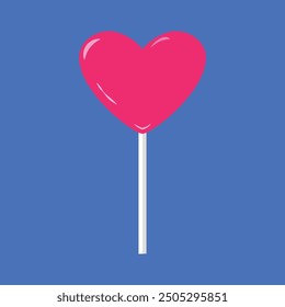 Heart shape reflective lolipop illustration vector art for use design project.