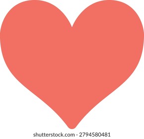 A heart shape representing love, affection, care, and emotional connection, commonly used in communication and social media.