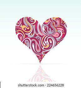 Heart shape in retro color. EPS-10