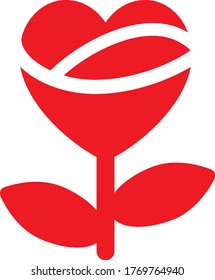A Heart Shape Rose Petal