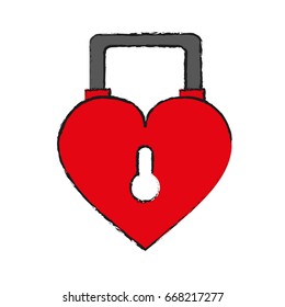heart shape safety lock icon image 