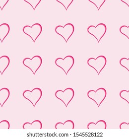 Heart Shape Seamless Pattern Design. Minimalist Love Pattern Template for Decoration, Gift, Ornament or Paper