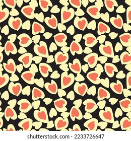 Heart shape seamless pattern design for fashion textiles, graphics and crafts