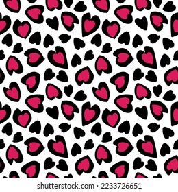 Heart shape seamless pattern design for fashion textiles, graphics and crafts