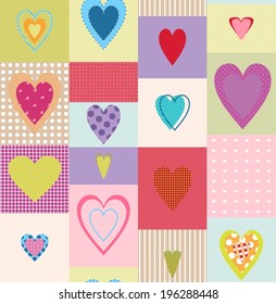 heart shape seamless patterns