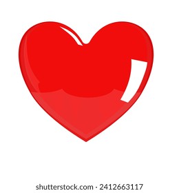La forma del corazón muestra el amor