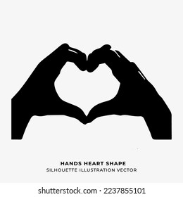 heart shape silhouette illustration vector