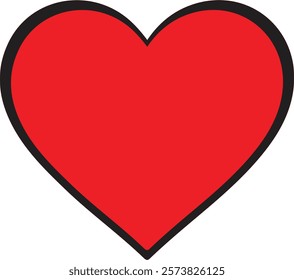 Heart shape silhouette vector art