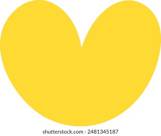 Ilustración vectorial de silueta en forma de corazón