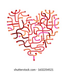 Heart shape . Social network web. Valentine day card for your design. Vector illustration