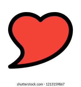 heart shape speech bubble