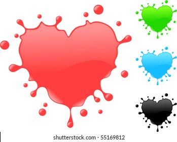 Heart Shape Splash - Vector