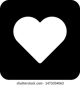 Heart shape in a square isolated on a white background