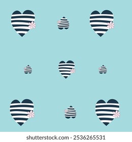 Heart shape stripe line for Pattern