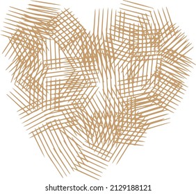 heart shape strokes vector hand drawing. Love pattern, postcard, abstract heart background. hearts Happy Valentine's Day 14 February. Background for invitations and scrapbooks