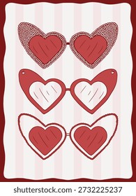 Gafas de sol de la forma del corazón, Arte vectorial