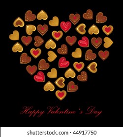 Heart shape, sweet cakes