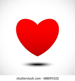 Heart shape symbol design. Vector illustration