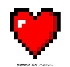 The heart shape symbol isolated on white background. Metaphorical or symbolic ideograph of love and affection.