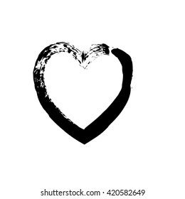 heart shape symbol love vector black