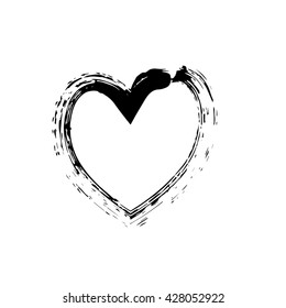 heart shape symbol love vector black