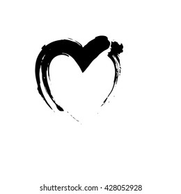 heart shape symbol love vector black
