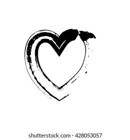 heart shape symbol love vector black