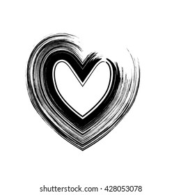 heart shape symbol love vector black