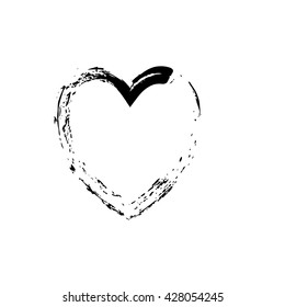 heart shape symbol love vector black