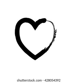heart shape symbol love vector black